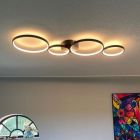 Černé stropní světlo moderní, Robon, 37W, LED 3000 K