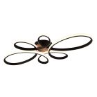 Černé stropní svítidlo designové, Vikash, 32W, LED 3000 K, s 3stupňovým stmíváním