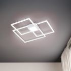 Bílé stropní světlo moderní, Kimoni, 38W, LED 4000 K, s 3stupňovým stmíváním