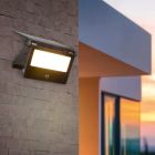 Černé solární venkovní nástěnné světlo moderní, Mihriban, 10W, LED white switch, IP54