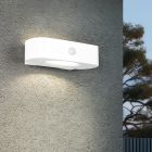 Bílé solární venkovní nástěnné světlo moderní, Pytsje, 6W, LED 4000 K, IP44, s vypínačem
