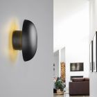 Černé nabíjecí nástěnné světlo kovové, Khaoula, 1,5W, LED 3000 K, s 3stupňovým stmíváním