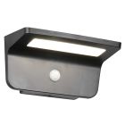Černé solární venkovní nástěnné světlo moderní, Mukaddes, 8W, LED 4000 K, IP44