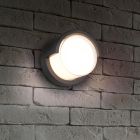 Černé venkovní světlo plastové, Riekje, 8W, LED 3000 K, IP54
