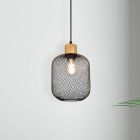 Černé závěsné světlo vintage, Cristel