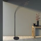 Niklová stojací lampa moderní, Ekram, 3,5W, LED 3000 K, s vypínačem