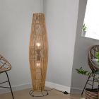 Papírová stojací lampa hnědá, Fleurtje, s vypínačem