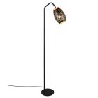 Černá stojací lampa moderní, Delana, s vypínačem