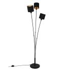 Černá stojací lampa moderní, Koge, s vypínačem