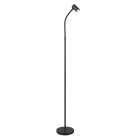 Černá stojací lampa moderní, Suradj, s vypínačem