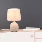 Keramická stolní lampa hnědá, Myrna, s vypínačem