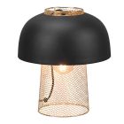 Černá stolní lampa industriální, Sylvano, s vypínačem