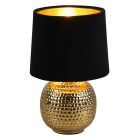 Keramická stolní lampa zlatá, Jorre, s vypínačem
