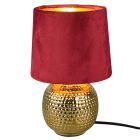 Keramická stolní lampa zlatá, Jorre, s vypínačem