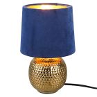 Keramická stolní lampa zlatá, Jorre, s vypínačem