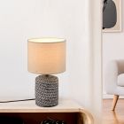 Keramická stolní lampa hnědá, Boban, s vypínačem