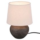 Keramická stolní lampa hnědá, Ulo, s vypínačem