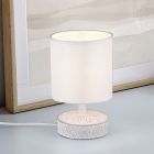 Keramická stolní lampa bílá, Lola, s vypínačem