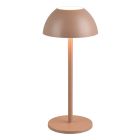Hnědá nabíjecí venkovní stolní LED lampa moderní, Rakesh, 1,7W, LED 3000 K, IP54, s 3stupňovým stmíváním