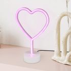 Růžová stolní lampa do dětského pokoje plastová, Sorian, 1W, LED 3000 K