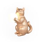 Zlatá stolní lampa moderní, Gatto, s vypínačem
