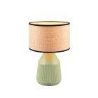 Keramická stolní lampa zelená, Shivam