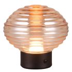 Černá nabíjecí stolní lampa retro, Walid, 2W, LED 3000 K, s dotykovým stmívačem