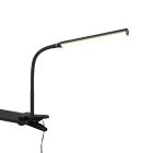 Černá lampa s klipem moderní, Rommert, 5W, LED nastavitelný od teplé po studenou bílou, s dotykovým stmívačem