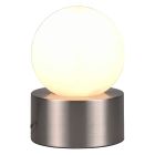 Niklová stolní lampa moderní, Mirjam, s vypínačem
