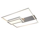 Niklové stropní světlo designové, Shun, 32W, LED nastavitelný od teplé po studenou bílou