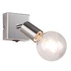 Niklové nástěnné bodové světlo moderní, Odin, s vypínačem