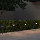 Černé solární zahradní bodové osvětlení hliníkové, Mijke, 0,5W, LED 4000 K, IP44