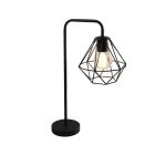 Industriální stolní lampa černá, Jochem, s vypínačem