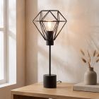 Industriální stolní lampa černá, Jochem, s vypínačem