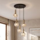 Designové závěsné světlo jantarové, Charlois