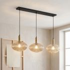 Designové závěsné světlo jantarové, Charlois