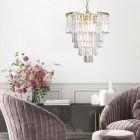 Designové závěsné světlo zlaté, Kajol