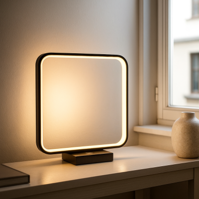 Moderní stolní lampa černá, Diogo, 8W, LED 3000 K, s dotykovým stmívačem