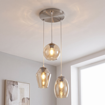 Designové závěsné světlo chromové, Lazaro