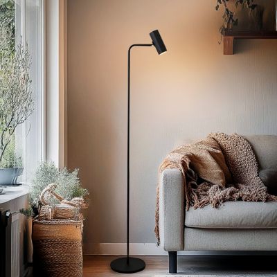 Moderní stojací lampa černá, Carlos, s vypínačem