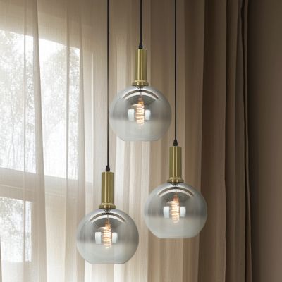 Designové závěsné světlo šedé, Emerson