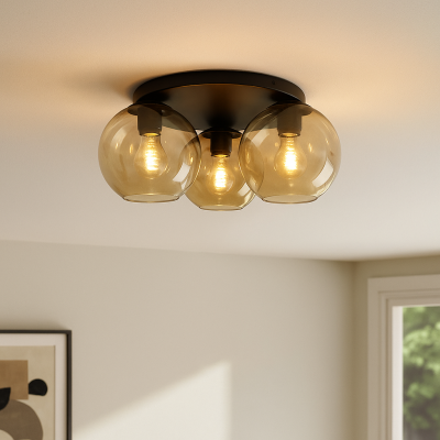 Designové stropní svítidlo jantarové, Emerson