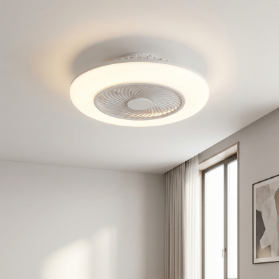 Moderní stropní ventilátor šedý, Hale, 40W, 3000K LED, s dálkovým ovládáním