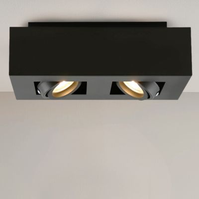 Moderní přisazené stropní svítidlo černé, Akira