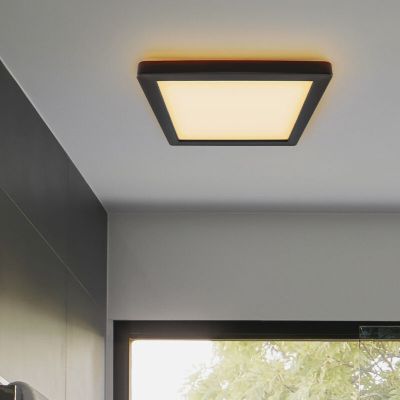Plastové stropní světlo do koupelny černé, Shivani, 8W, LED 3000 K, IP44
