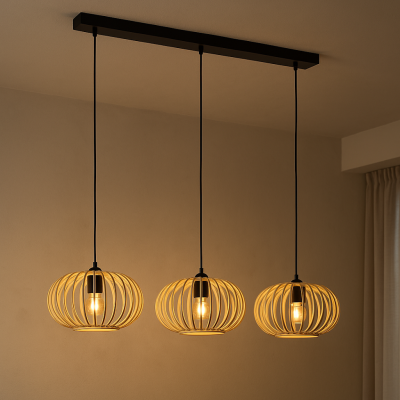 Rustikální závěsné světlo hnědé, Lieve