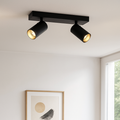 Moderní stropní bodové světlo černé, Nadi