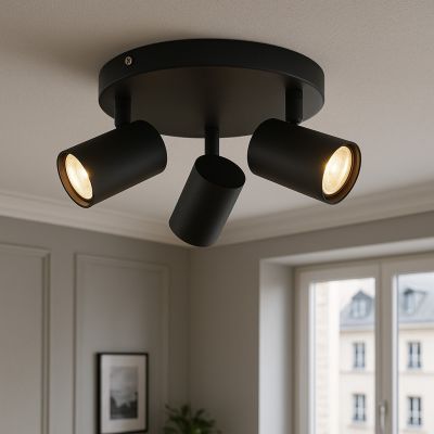 Moderní stropní bodové světlo černé, Elena