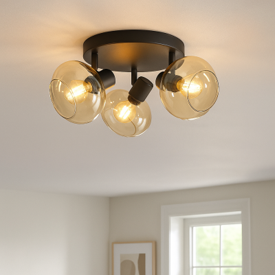 Designové stropní bodové světlo jantarové, Skip