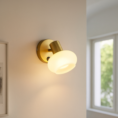 Designové nástěnné bodové světlo bílé, Skip, s vypínačem